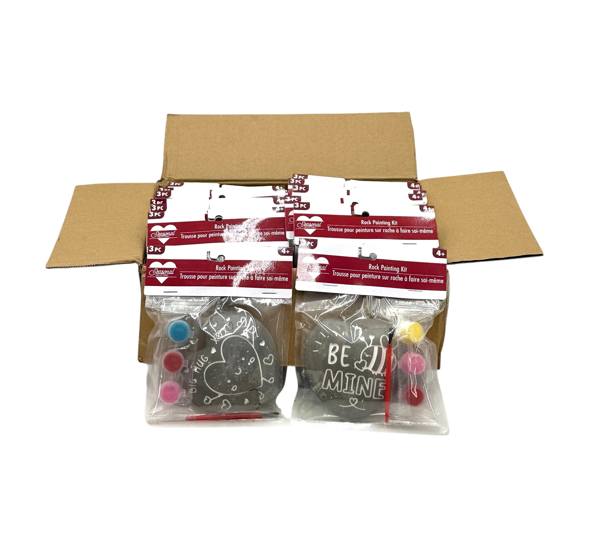 Rock Painting Kit, Heart Shaped - Case of 16 Kits