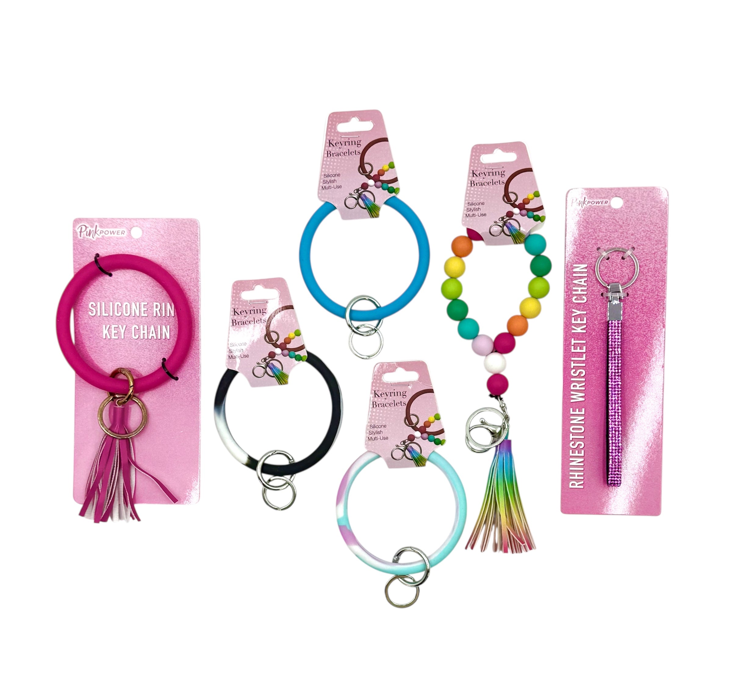 Bracelet or Wristlet Key Chain - Assorted Styles