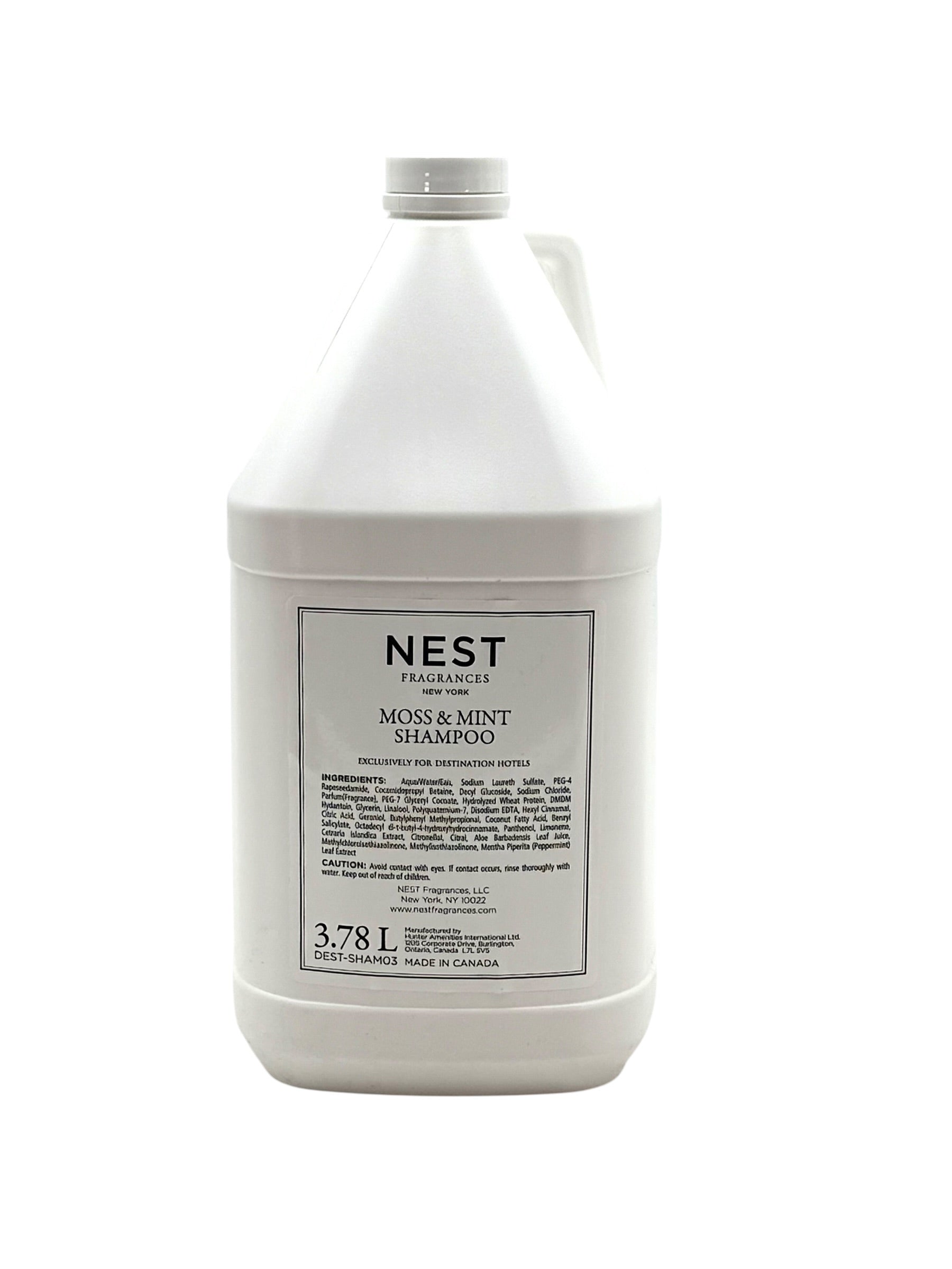Moss & Mint Shampoo, 1 Gallon Container.  Case of 4 Containers & 1 Pump.