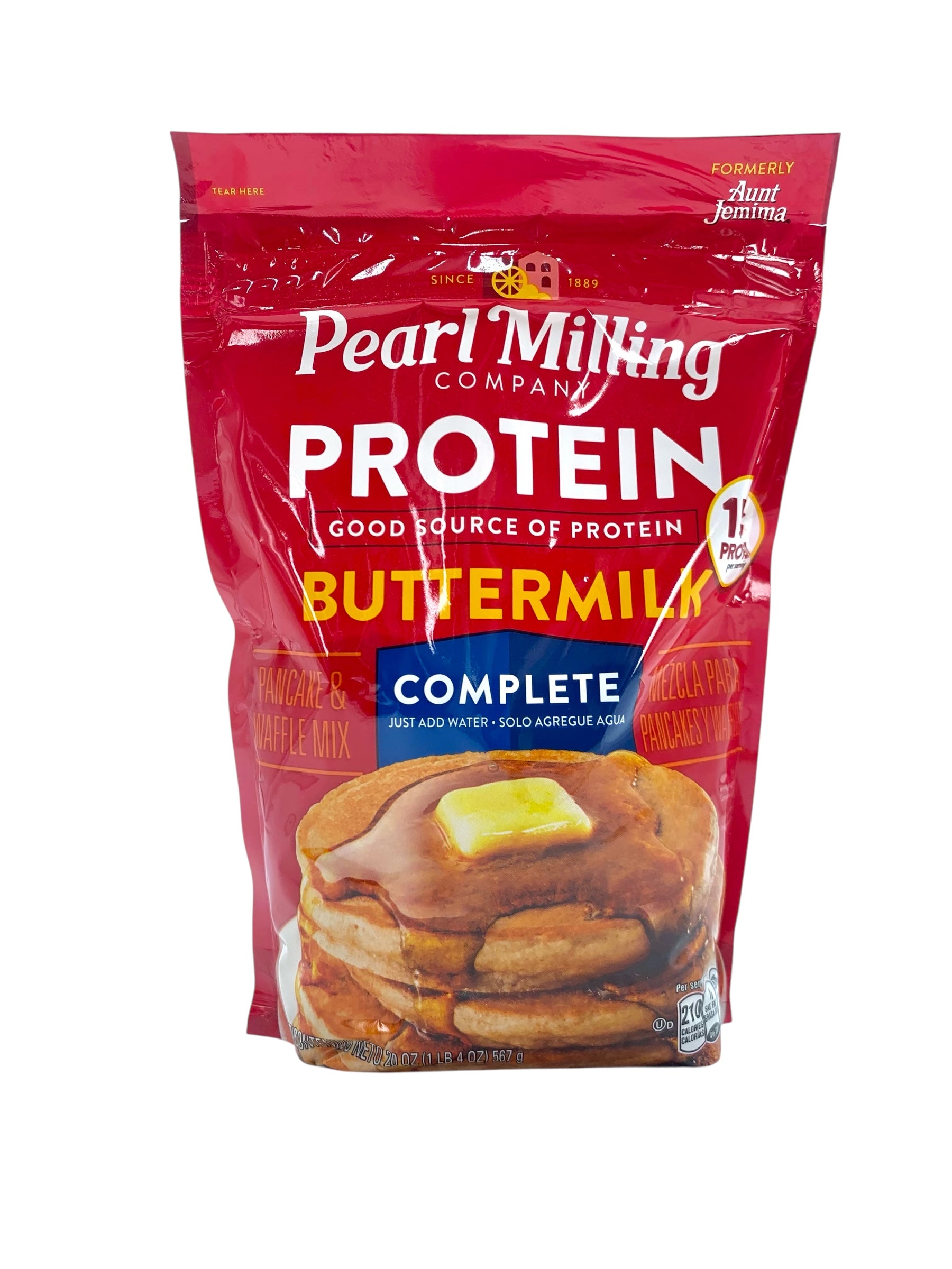 Protein Buttermilk Pancake & Waffle Mix, Pearl Milling Company - 20 oz bag, Case of 6 bags