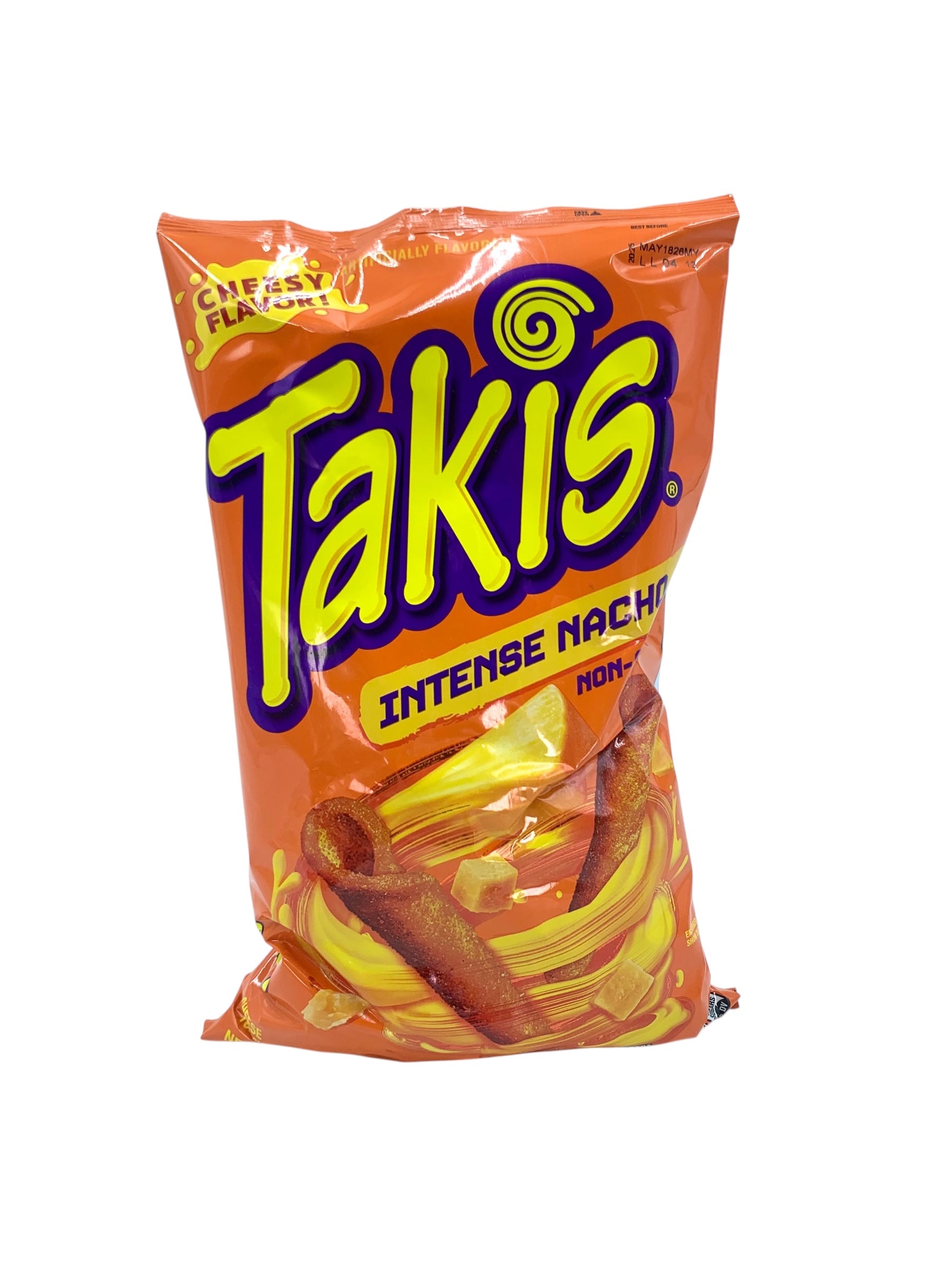 Takis Intense Nacho Cheese Flavor - 9.9oz Bag, Case of 14 bags