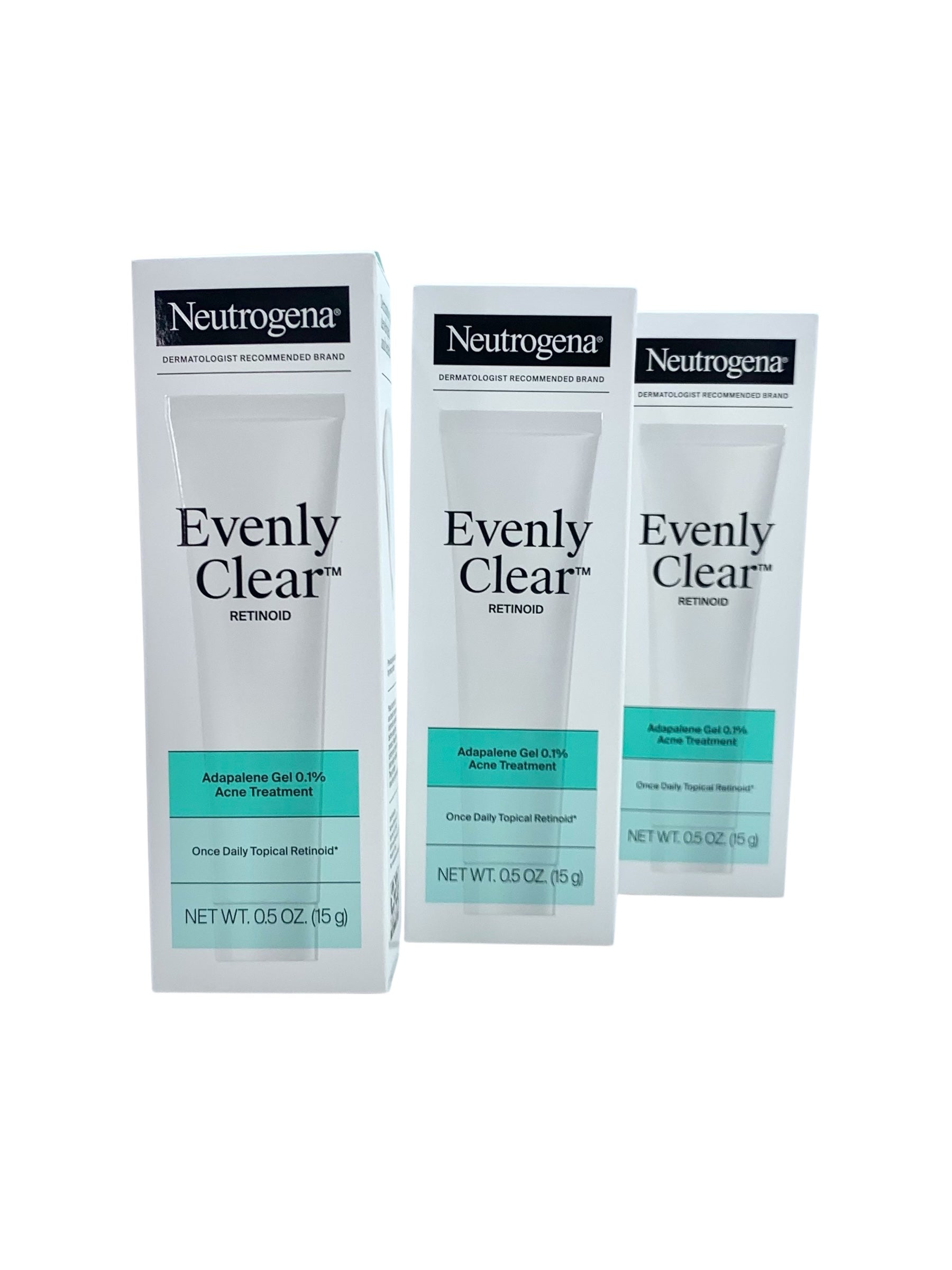 Neutrogena Evenly Clear Facial Retinoid Acne Treatment - 0.5 oz. Tube, Pack of 3 Tubes