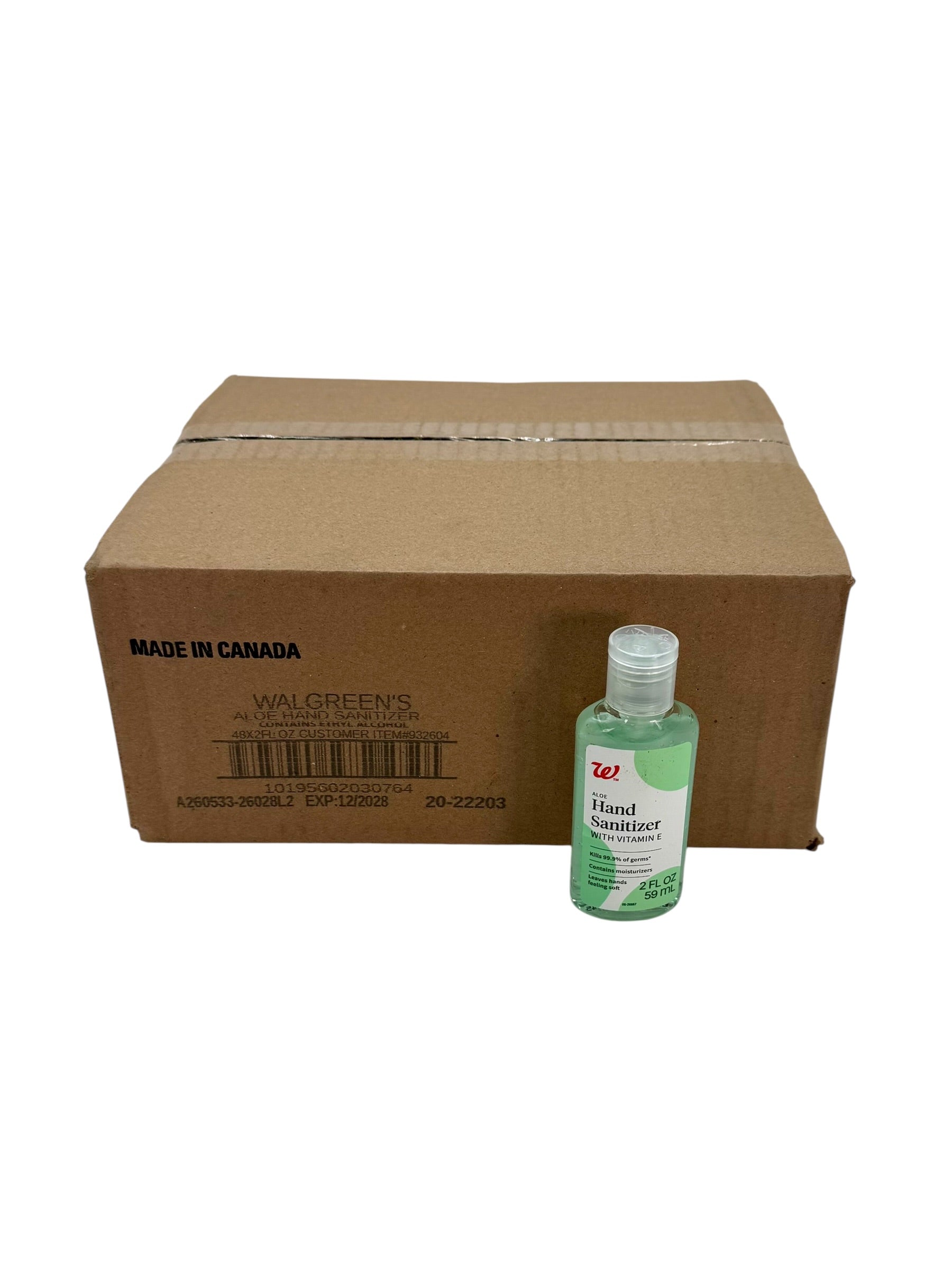 Aloe Hand Sanitizer with Vitamin E - 2 oz. Bottle