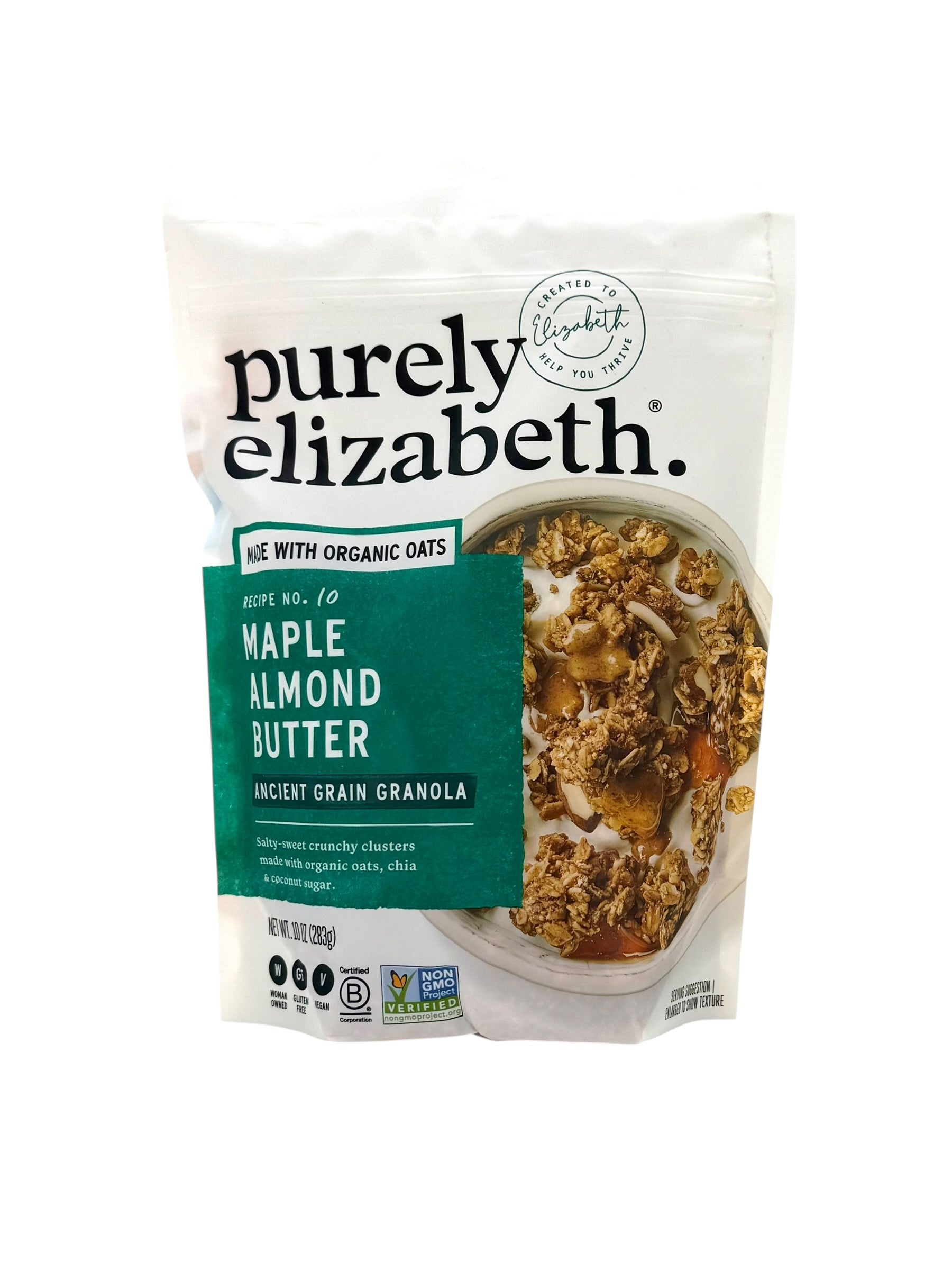 Maple Almond Butter Ancient Grain Granola, Purely Elizabeth - 10 oz Bag, Case of 6 Bags