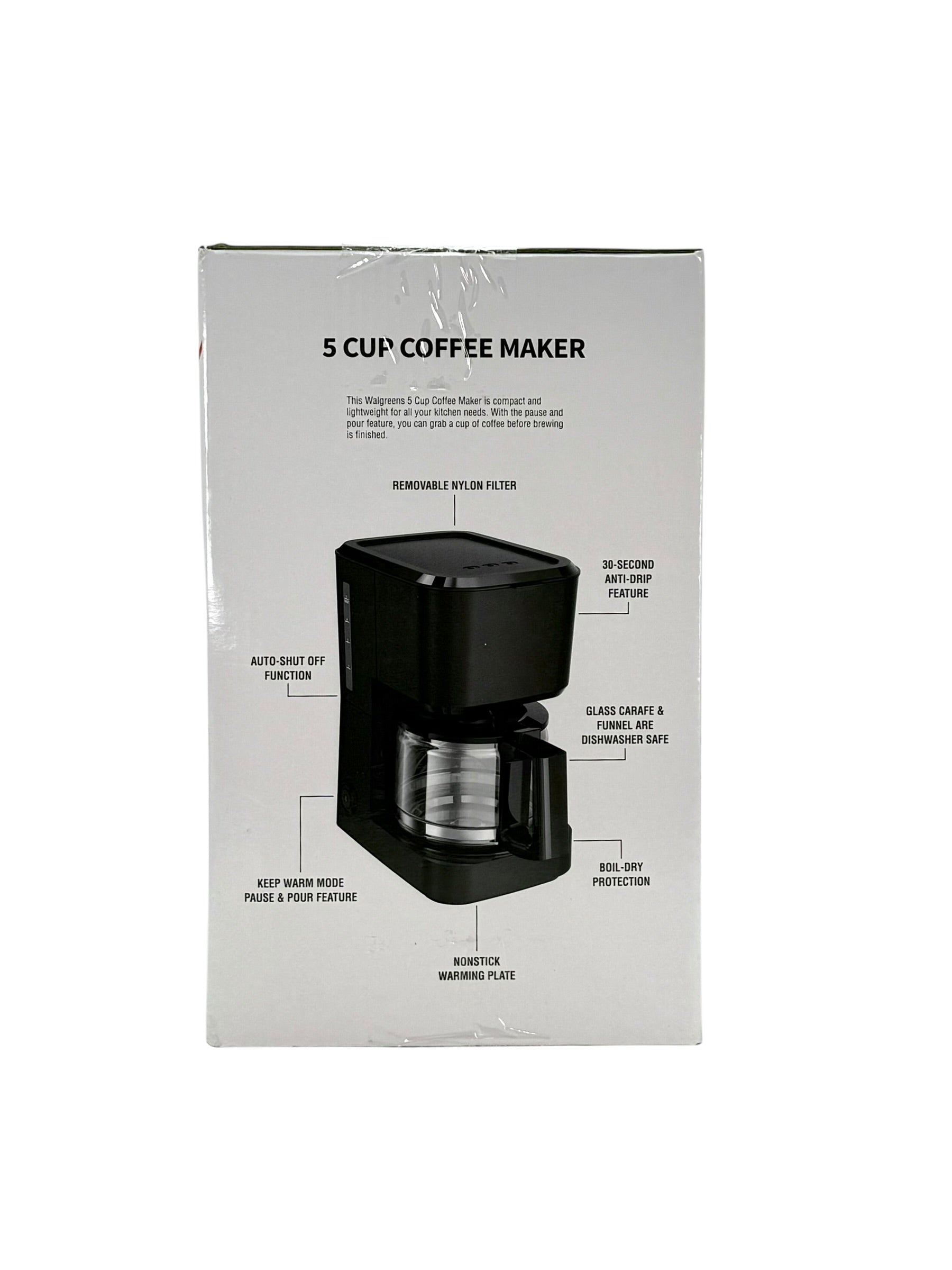 Coffee Maker, 5 Cup - Walgreens Brand