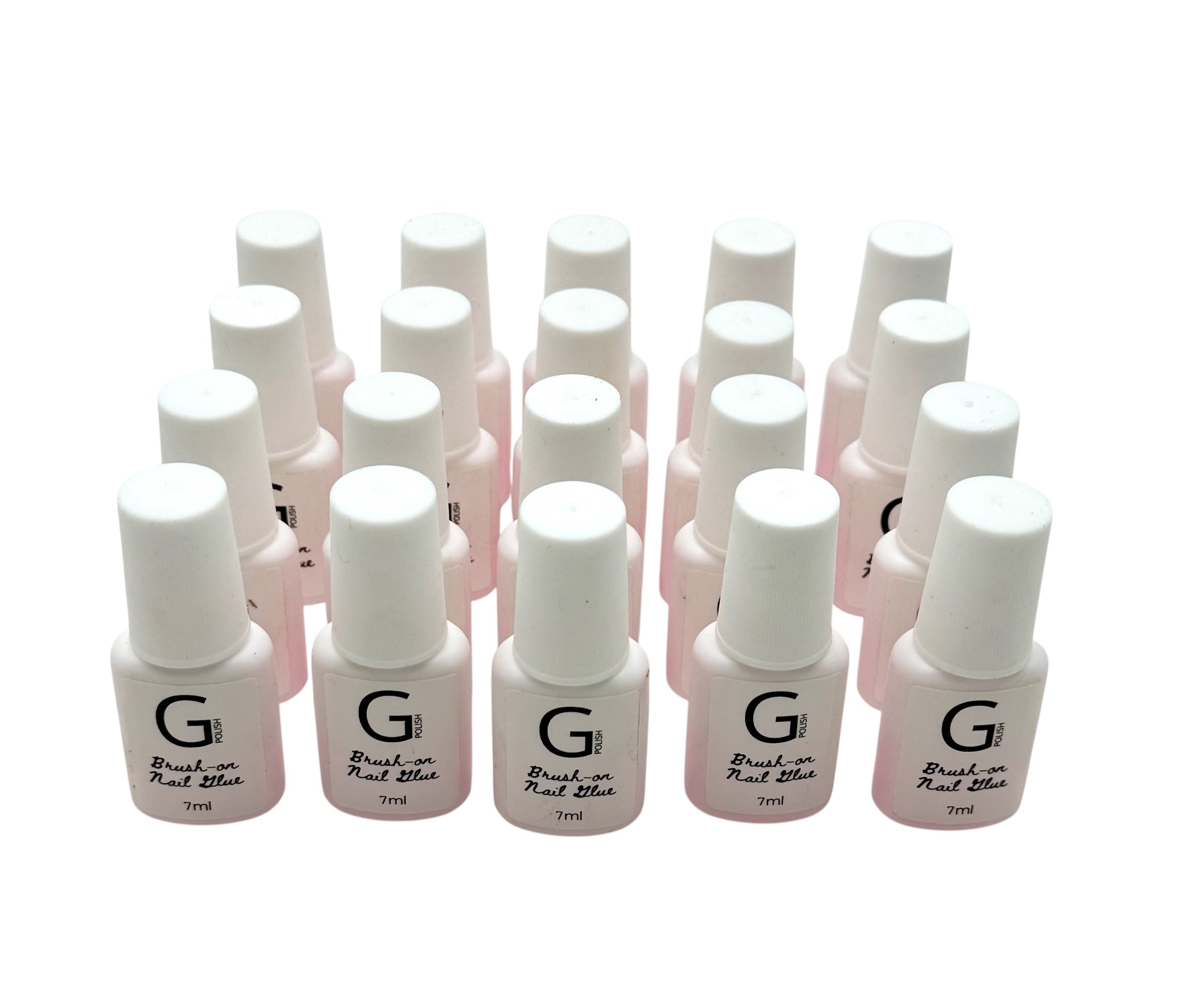 Brush-On Nail Glue, 7ml Bottle - Bag of 20 Bottles. G Polish Brand
