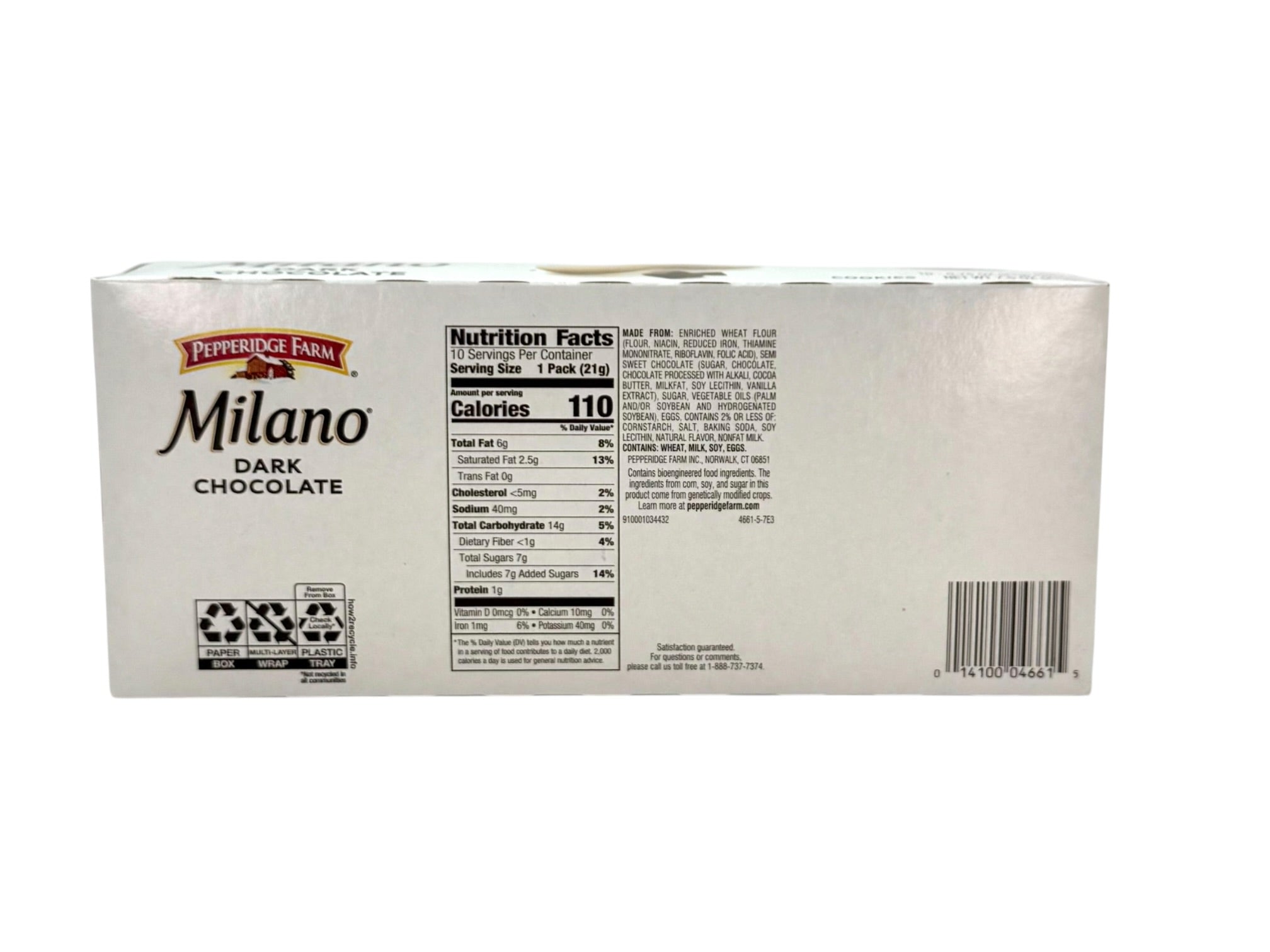 Pepperidge Farm Milano Dark Chocolate Cookies, Package of 10 2-Packs