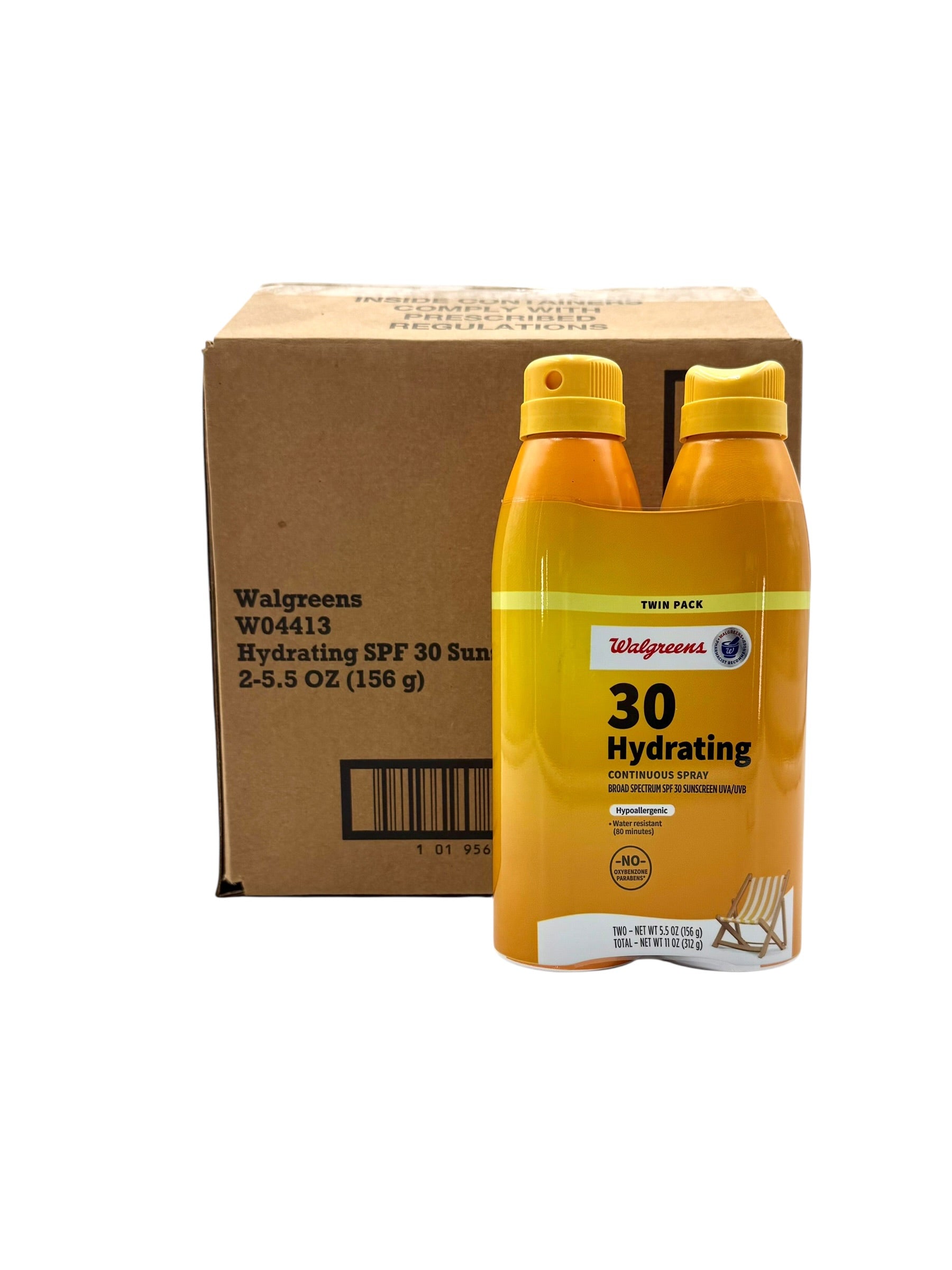 SPF 30 Hydrating Sunscreen, 5.5 oz. Spray Can - Case of 12 Cans