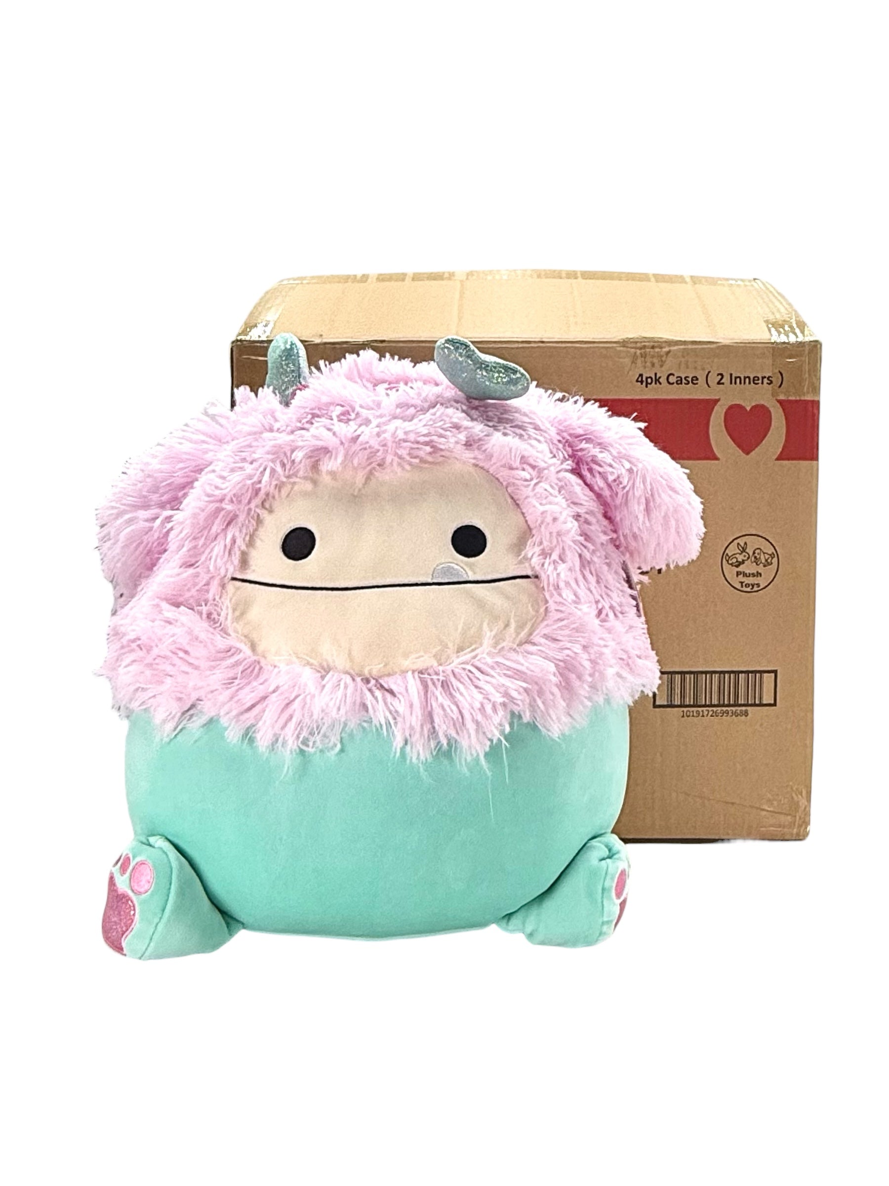 Plush 14 Inch Squishmallow Mint Bigfoot - Case of 4