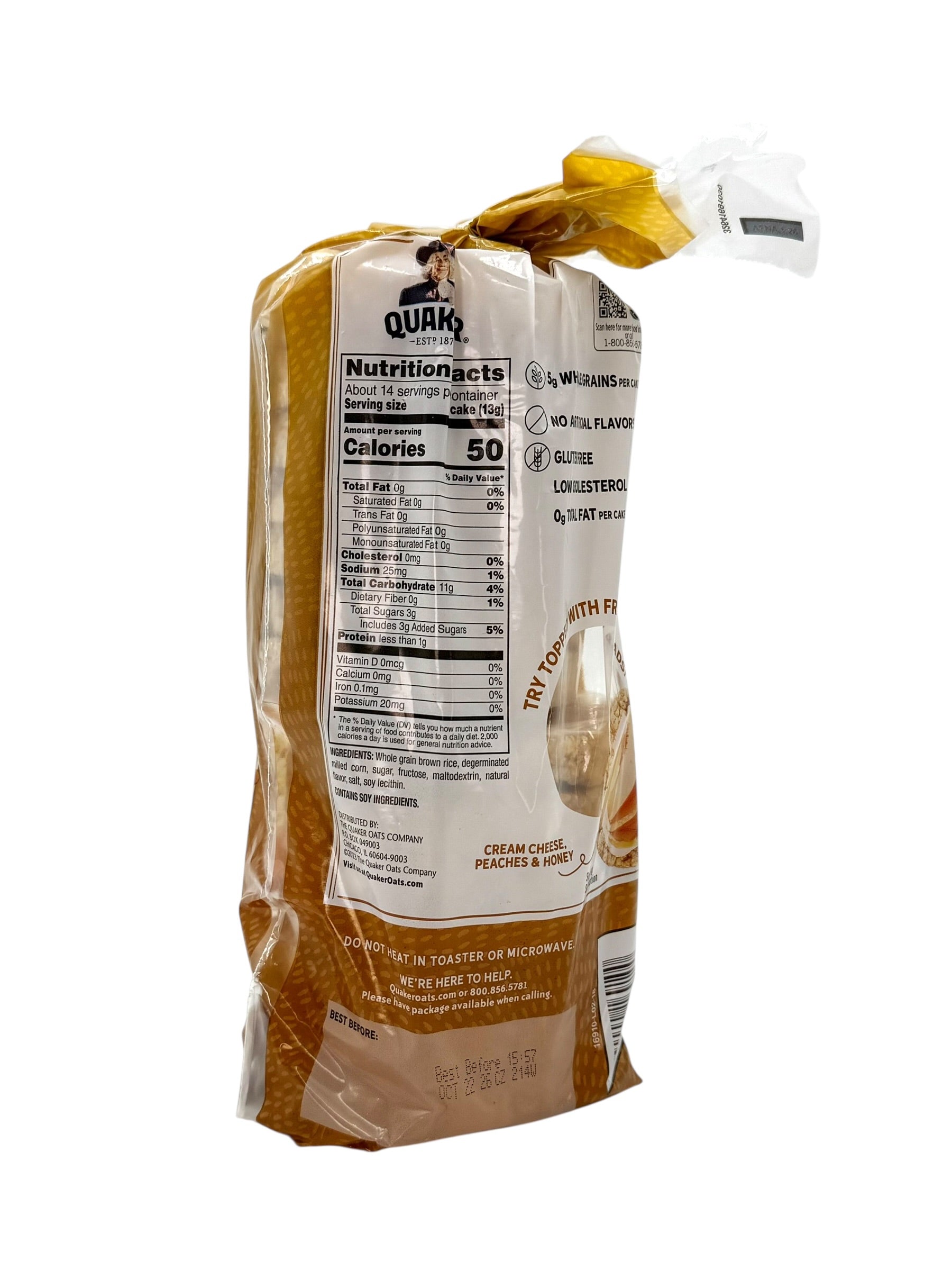 Quaker Rice Cakes, Caramel Flavor - 6.5 oz. Bag, Case of 12 Bags