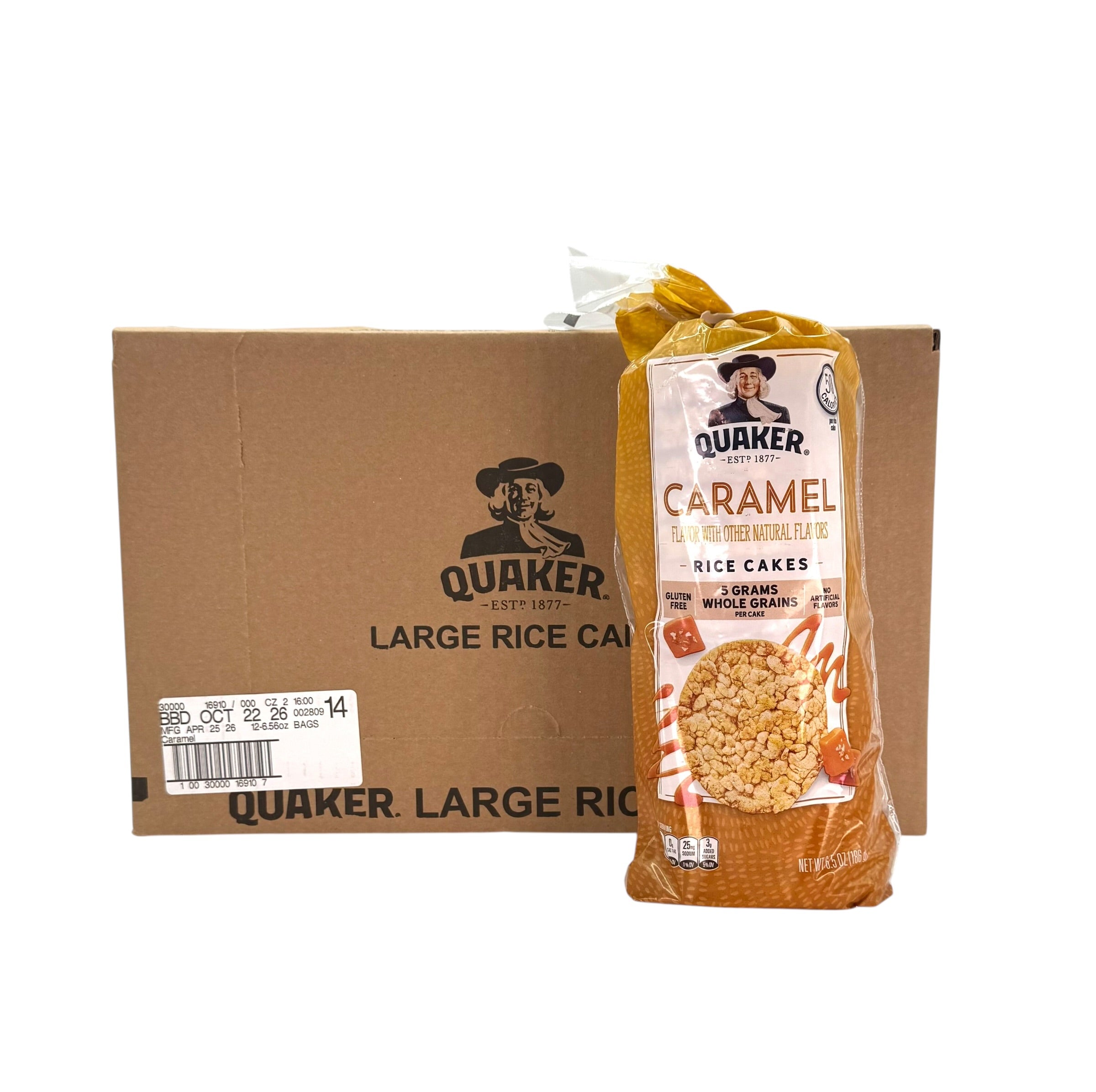Quaker Rice Cakes, Caramel Flavor - 6.5 oz. Bag, Case of 12 Bags