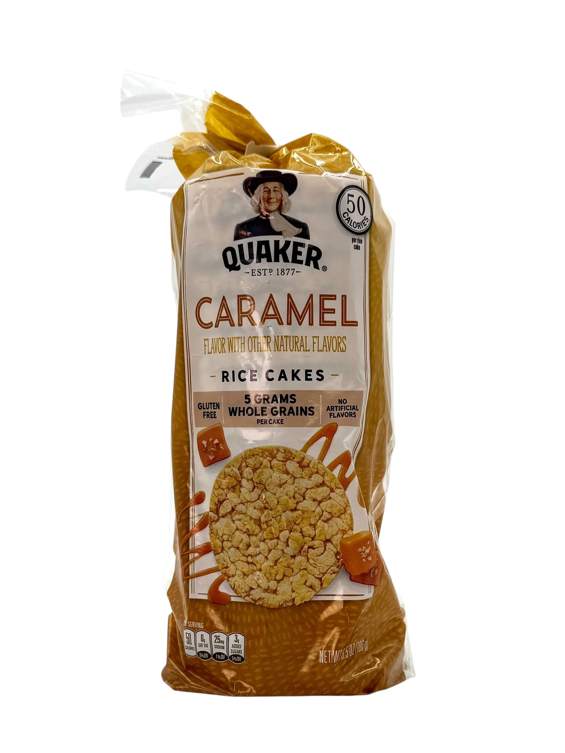Quaker Rice Cakes, Caramel Flavor - 6.5 oz. Bag, Case of 12 Bags