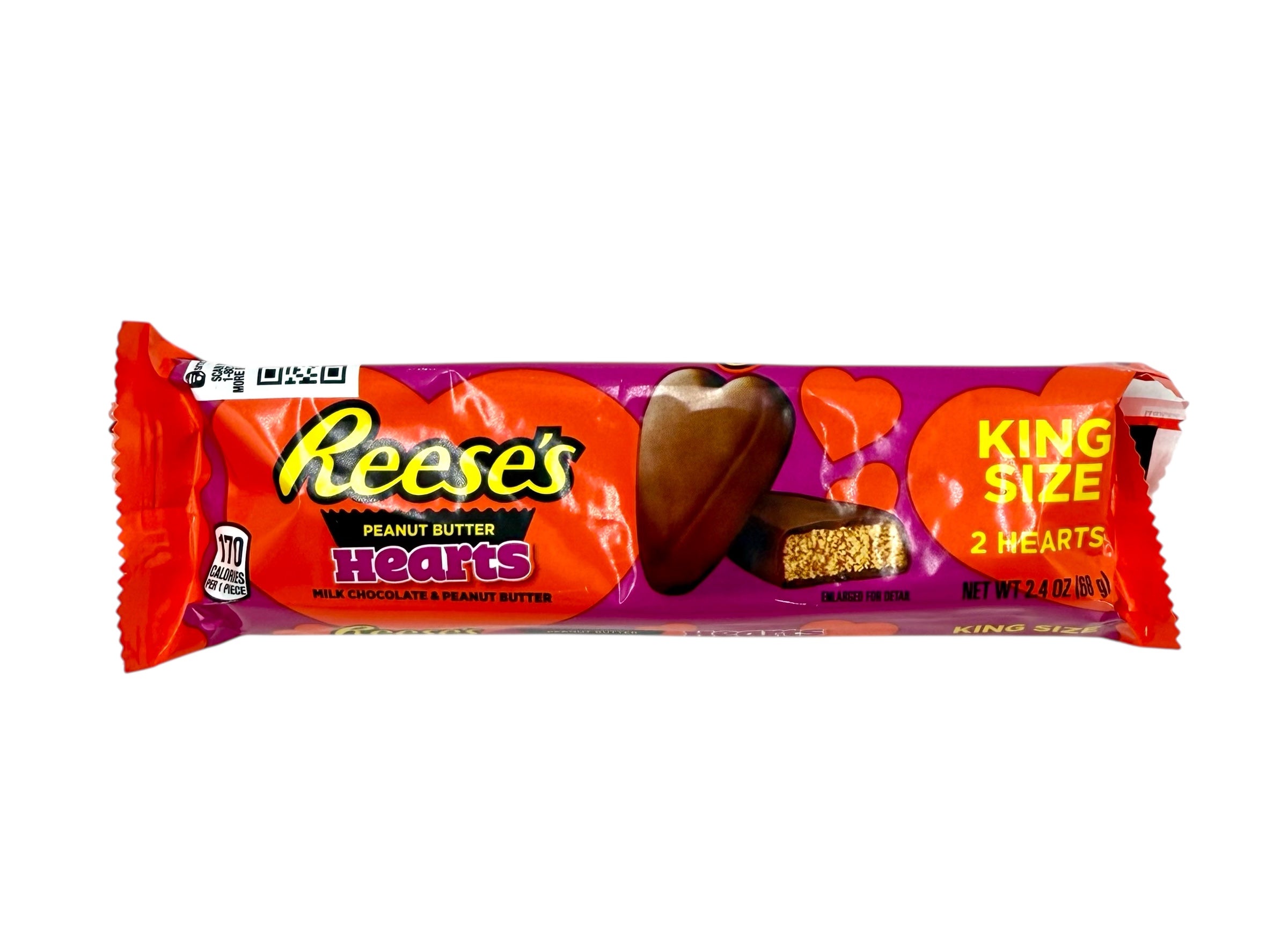 Reese's King Size Peanut Butter Hearts, 2.4 oz.