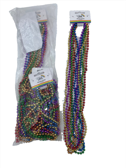 Bead Necklaces. 6 strands per pack. 4 packs per bag.