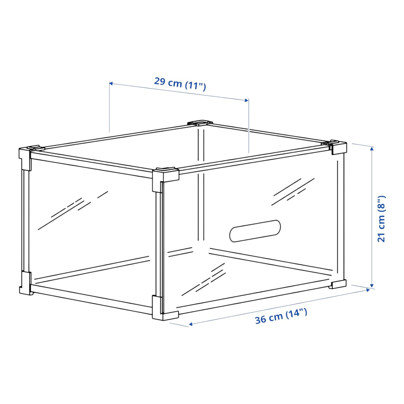 Storage/Shoe Box, Clear - IKEA Skuffen