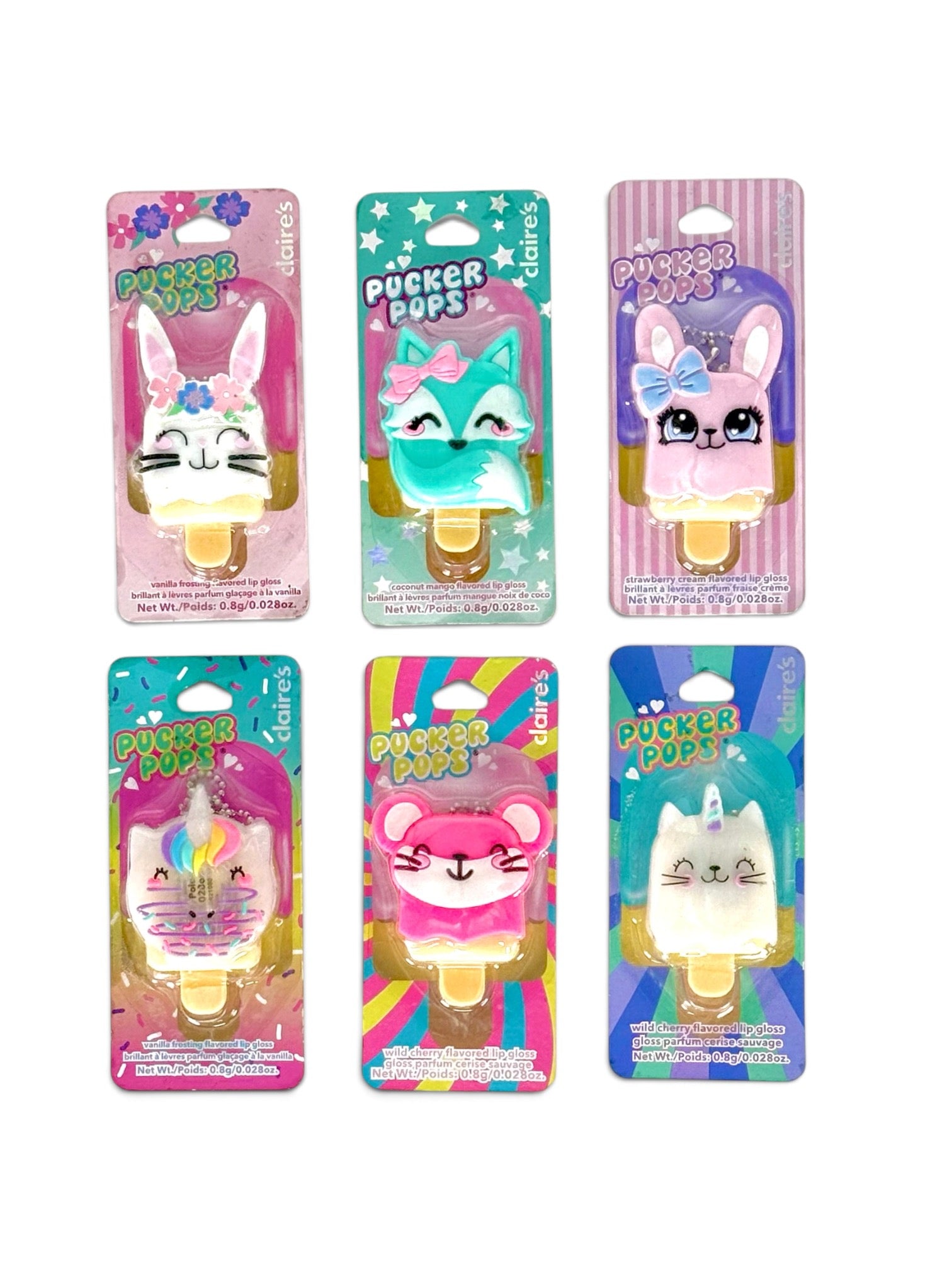 Claire's Pucker Pops Flavored Lip Gloss, Assorted Flavors