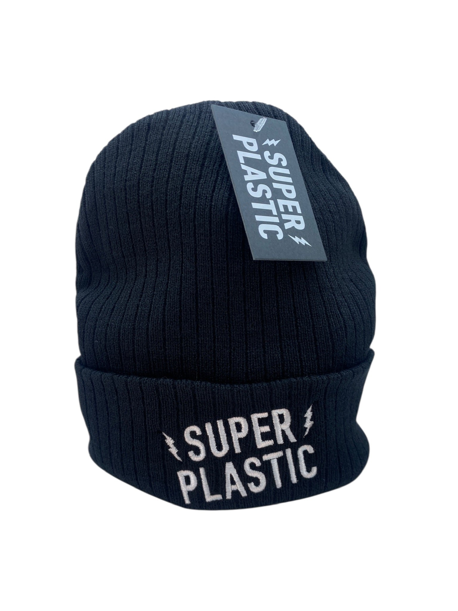 Black Winter Hat/Beanie, Superplastic Logo