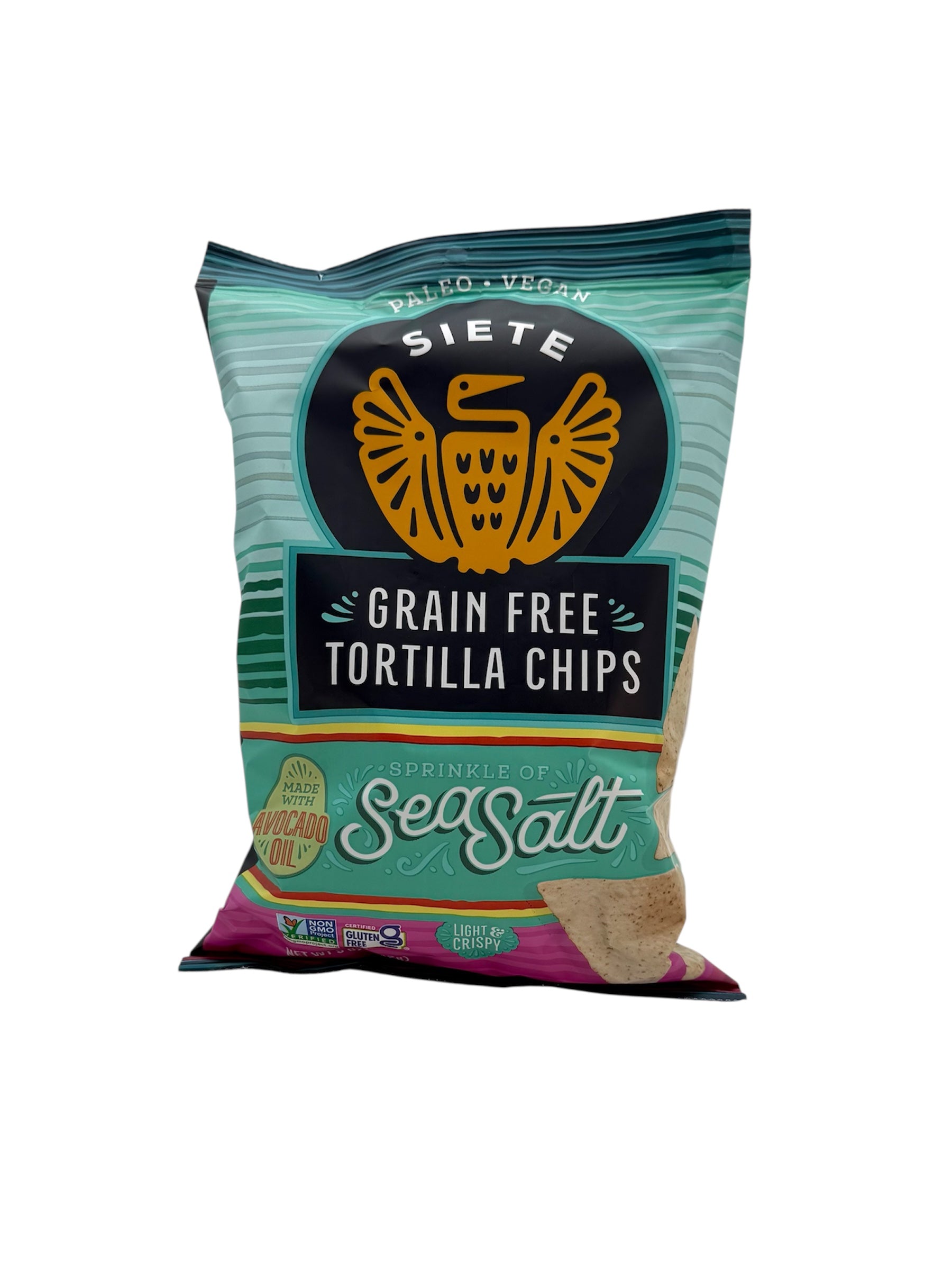 Grain Free Tortilla Chips. Siete brand. 5 oz. bag. Case of 12 Bags