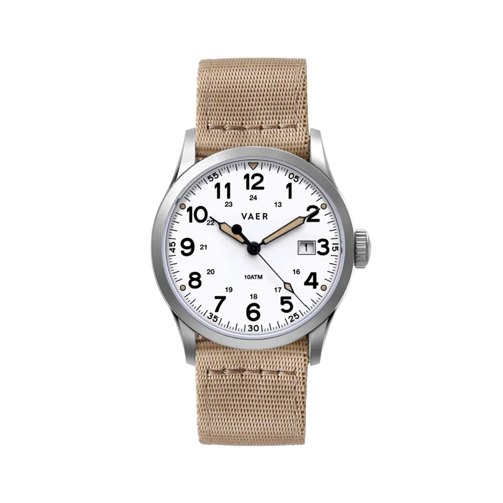 VAER S3 Calendar Field White Watch Set