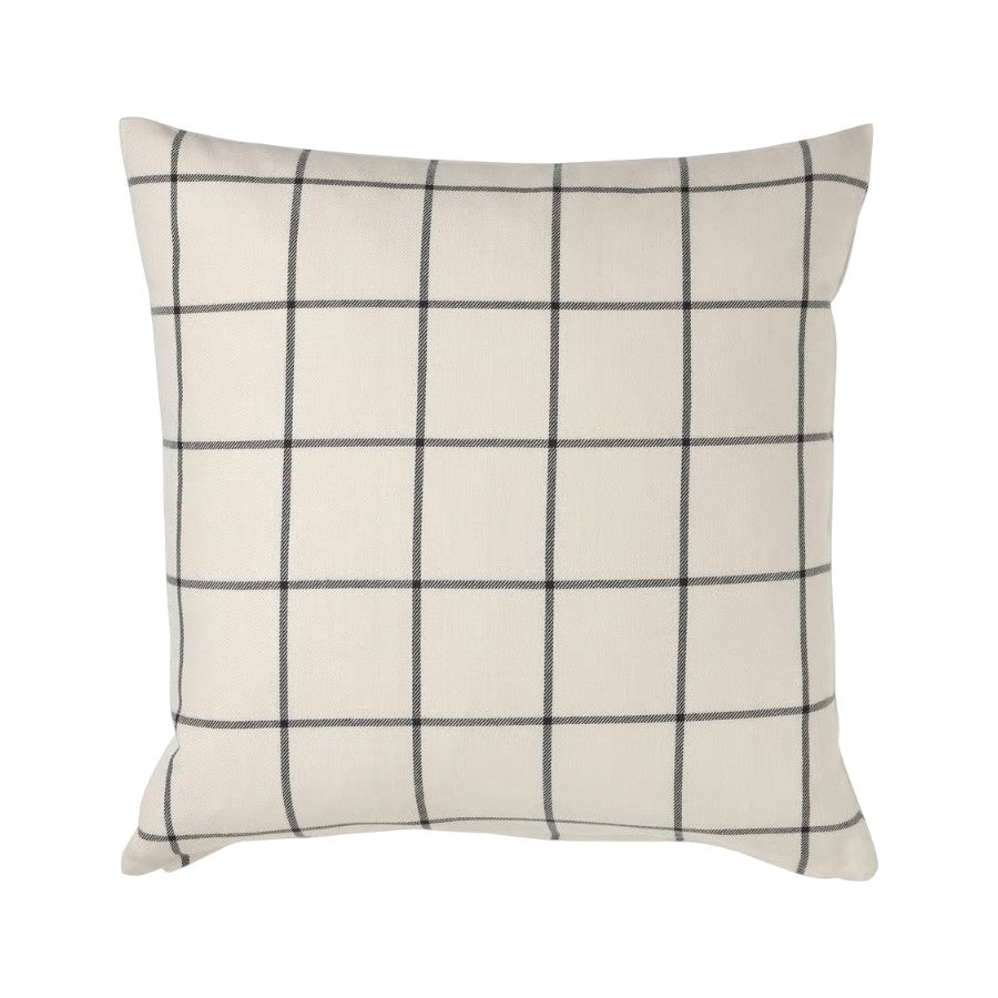Pillow / Cushion Cover, 20" x 20", Off White/Off Black Check  - IKEA Spikklubba