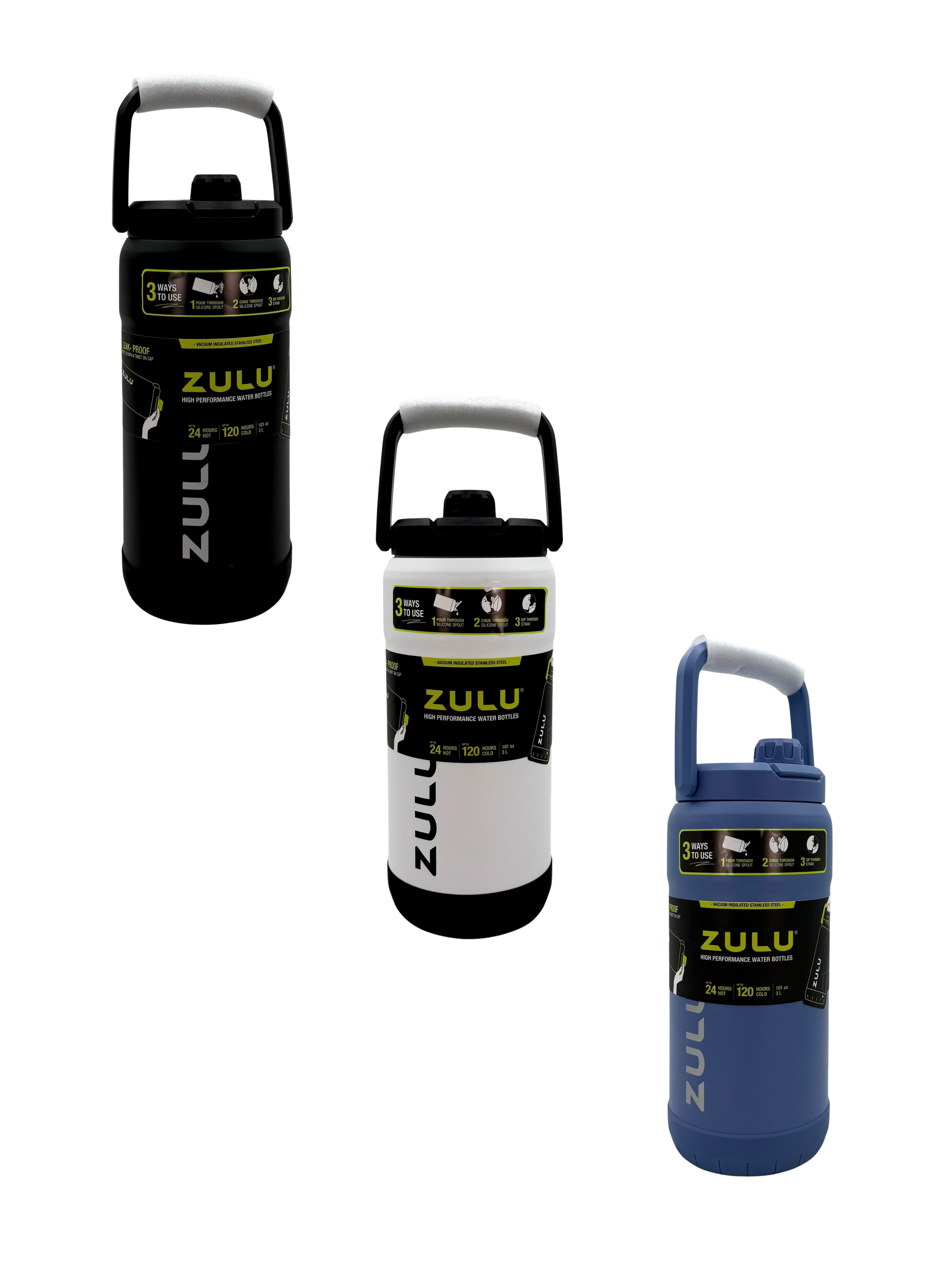 Zulu Mammoth 101 oz. Stainless Steel Water Jug