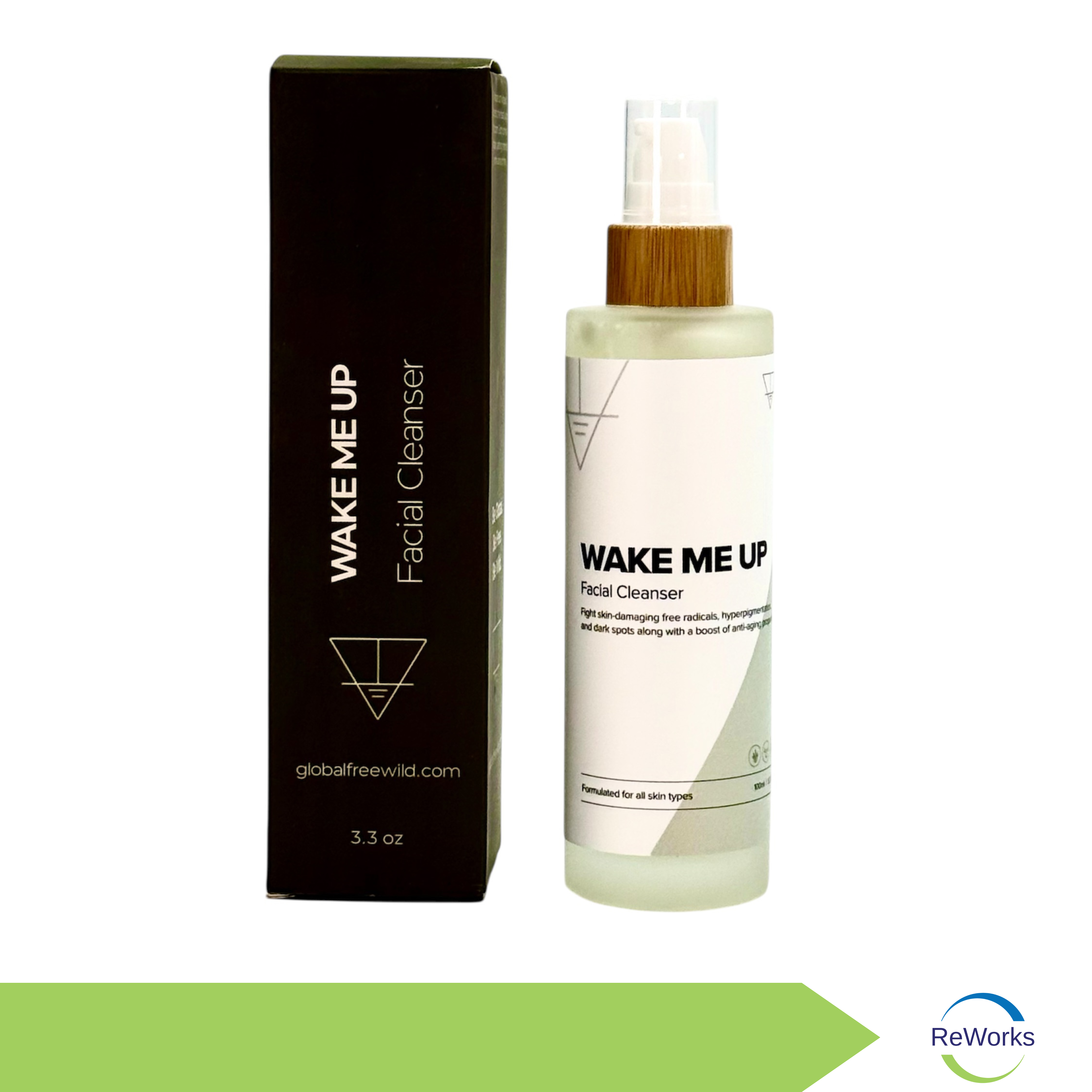 Wake Me Up Facial Cleanser, 3.3 oz. Bottle, Case of 9 Bottles