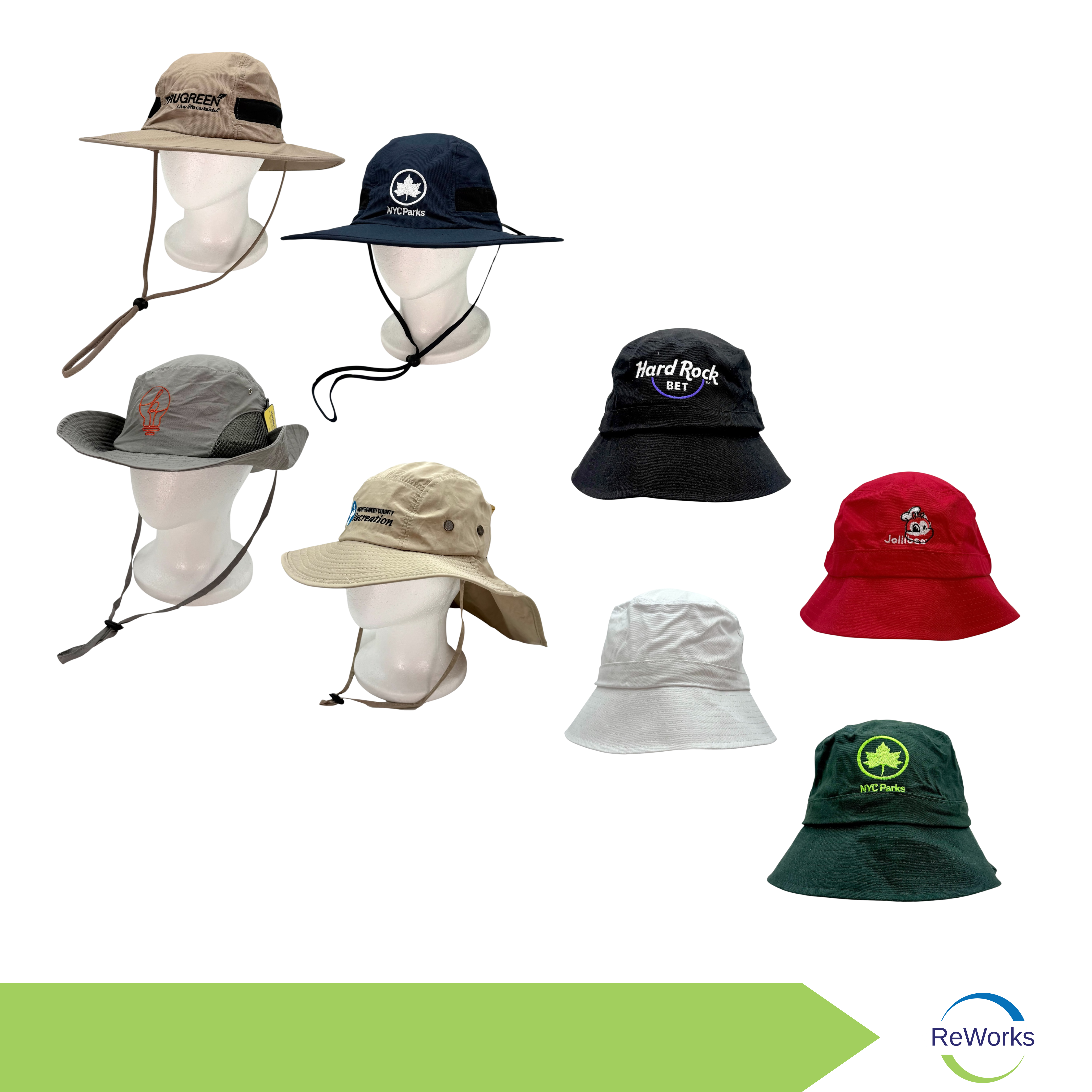 Sun Hats & Bucket Hats, Branded - Assorted Colors & Styles