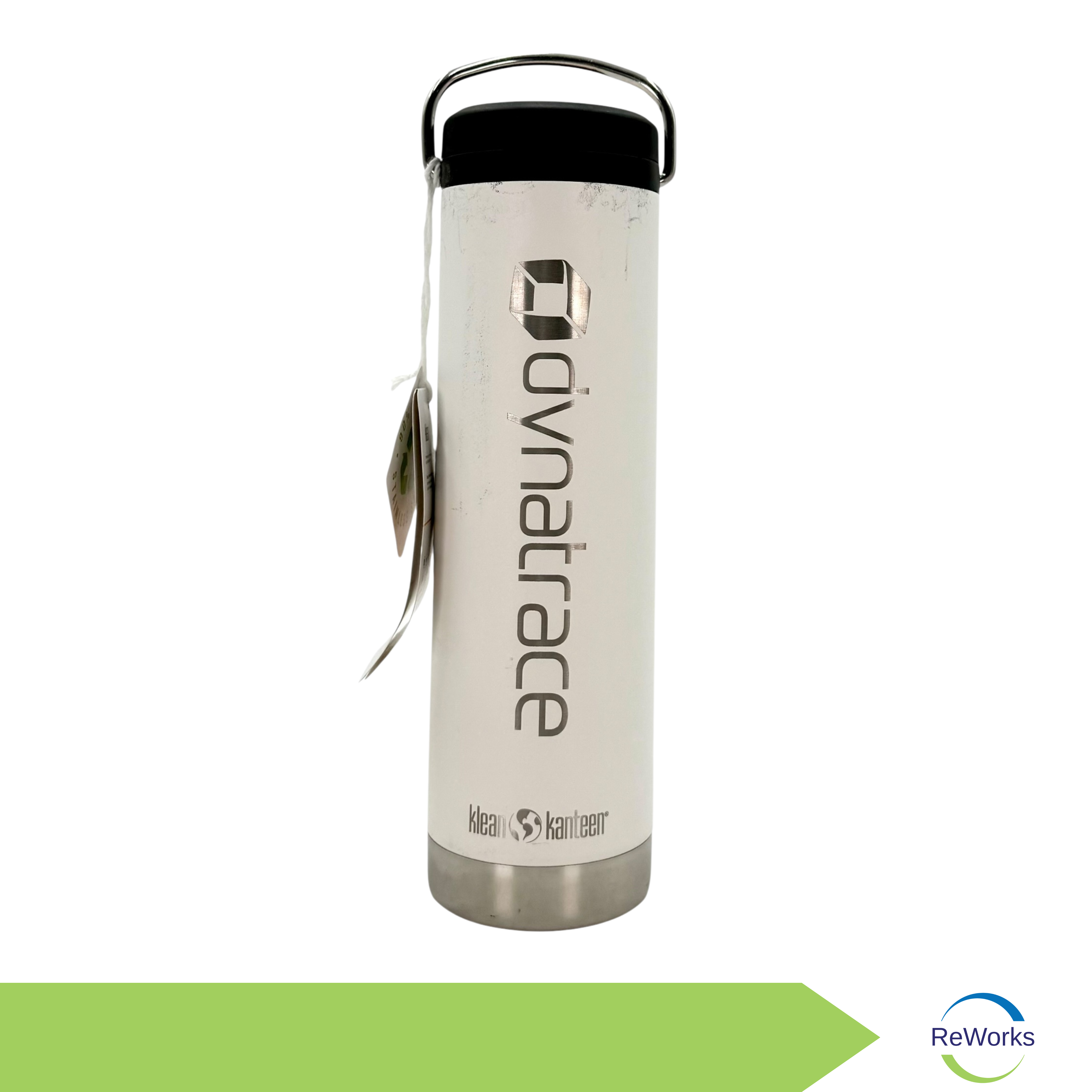 20 oz. Klean Kanteen Insulated Water Bottle, White - Dynatrace Branded