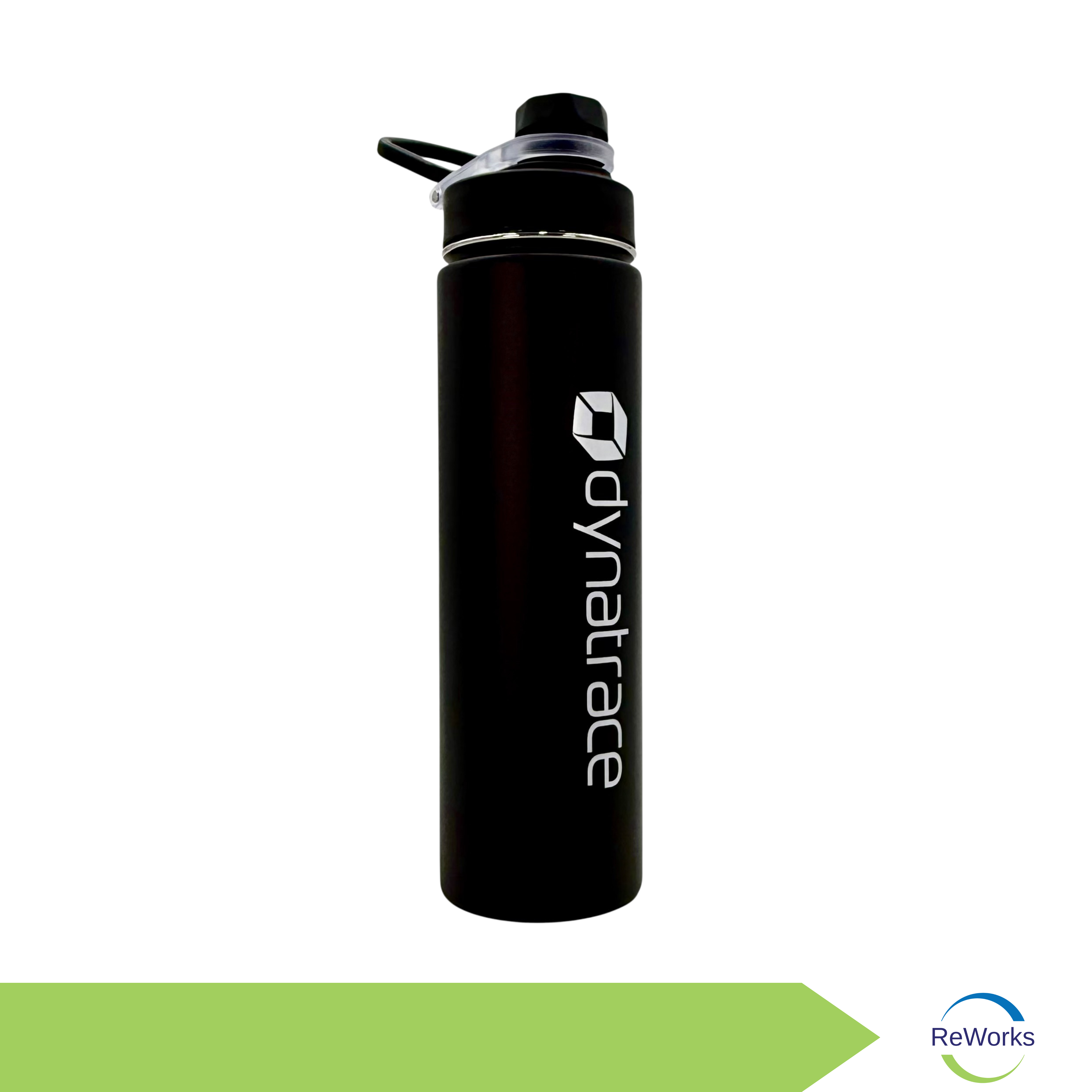 24 oz. H2O Go Water Bottle, Black - Dynatrace Branded
