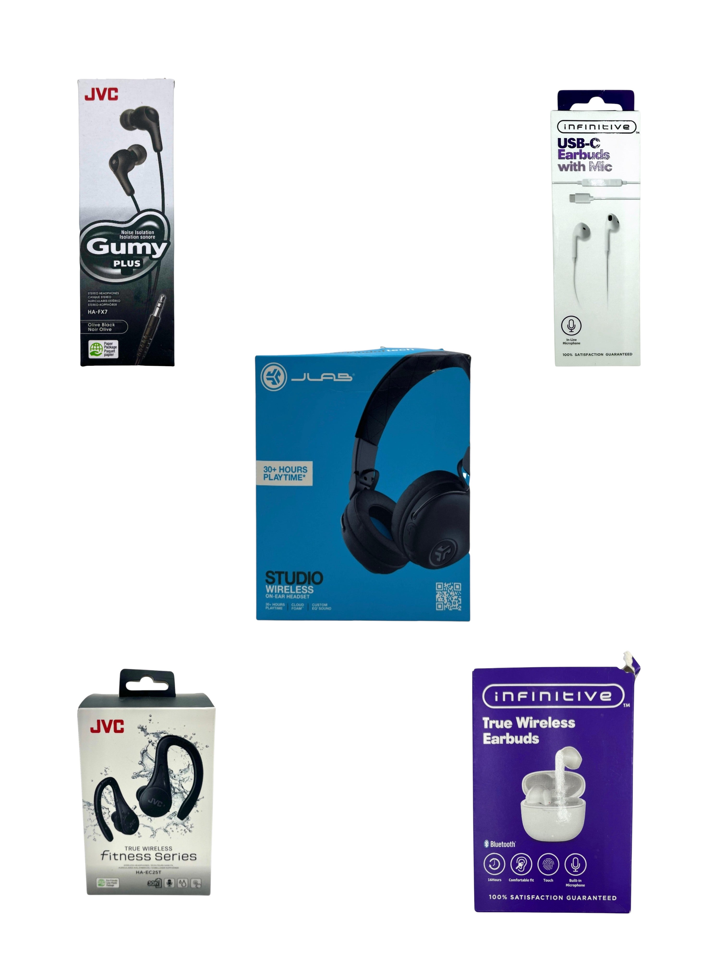 Headphones & Earbuds - Assorted Brands