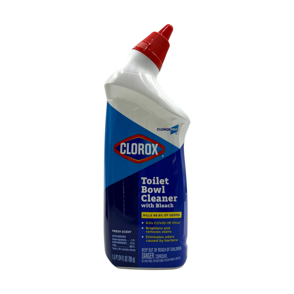 Clorox Clinging Bleach Gel Toilet Bowl Cleaner - 24 oz. Bottle, Case of 6 Bottles