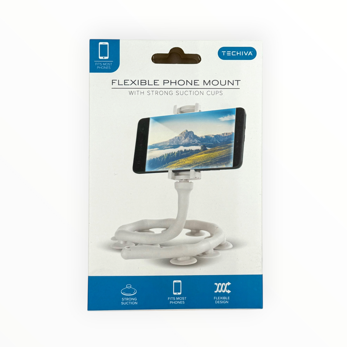 Flexible Phone Mount with Suction Cups, Techiva