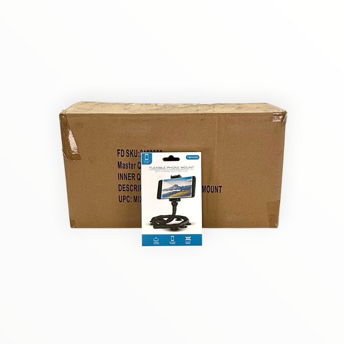 Flexible Phone Mount with Suction Cups, Techiva