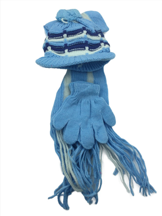 Toddler Youth Scarf, Glove and Hat Combo, 6 mo-2 years- Case of 144 sets