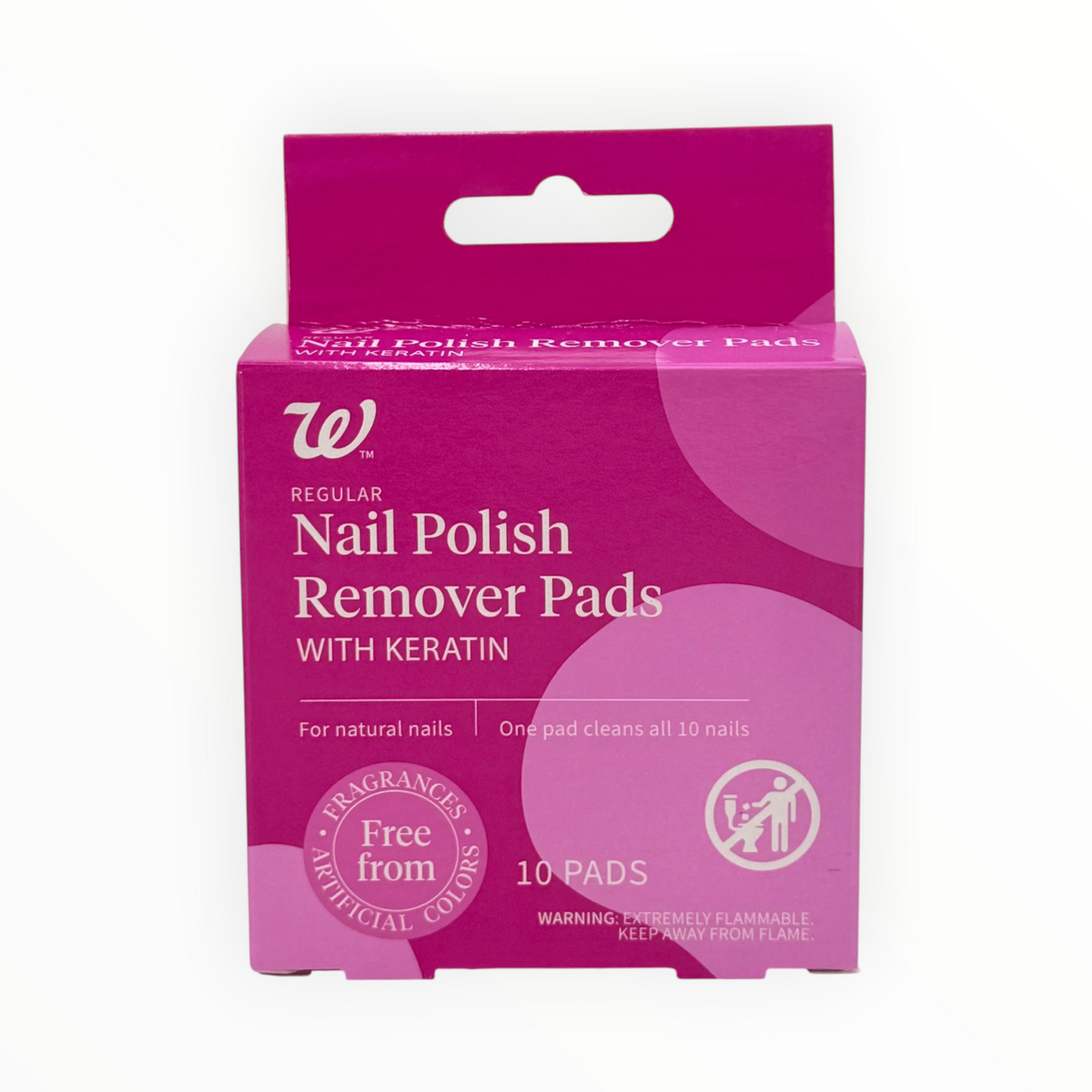 Nail Polish Remover Pads, Pack of 10 Pads - Case of 12 Packs