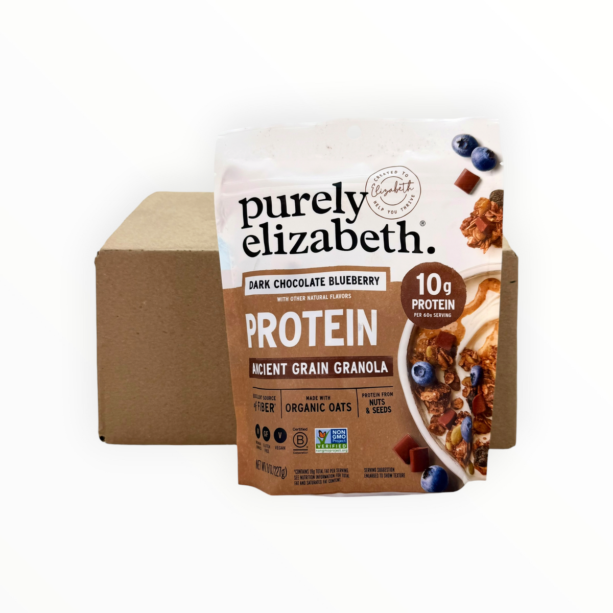 Dark Chocolate Blueberry Protein Ancient Grain Granola, Purely Elizabeth