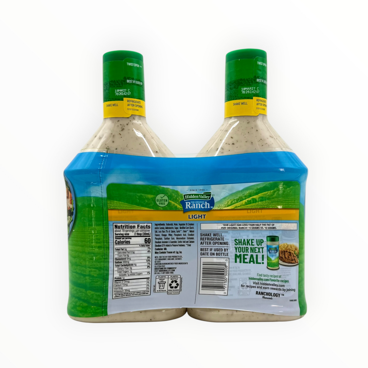 Hidden Valley Ranch Condiment & Dressing - 40 oz. Bottle - Pack of 2 Bottles