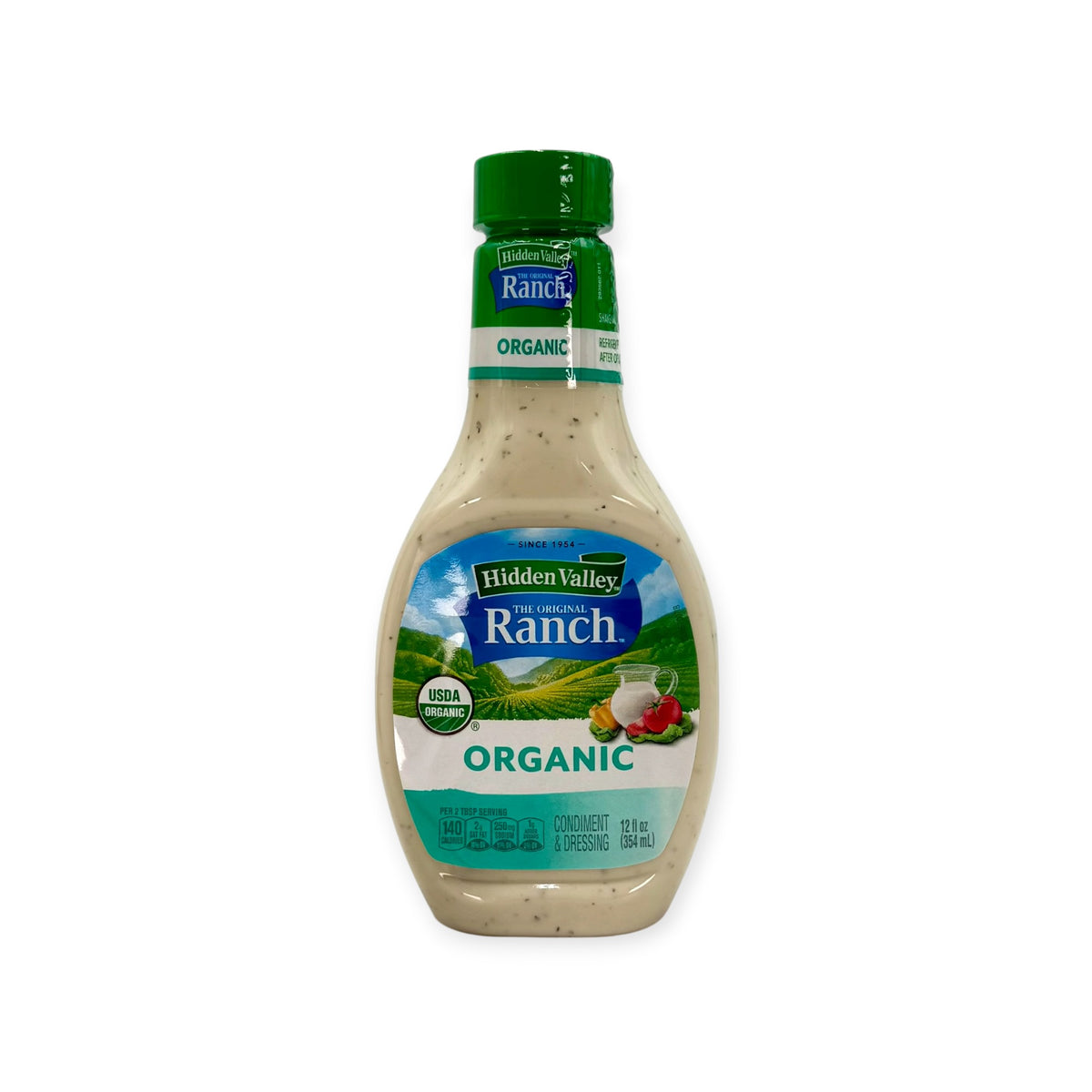 Hidden Valley Organic Ranch Condiment & Dressing - 12 oz. Bottle, Case of 6 Bottles