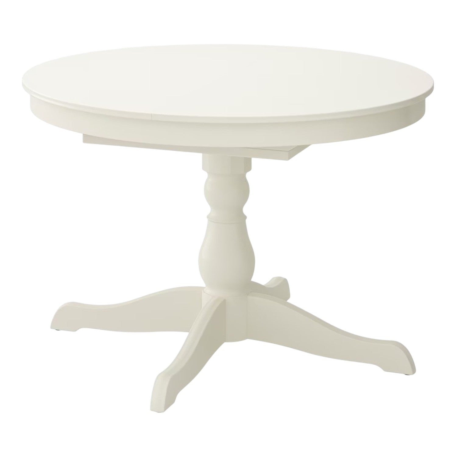 Round Extendable Dining Table, White - IKEA Ingatorp