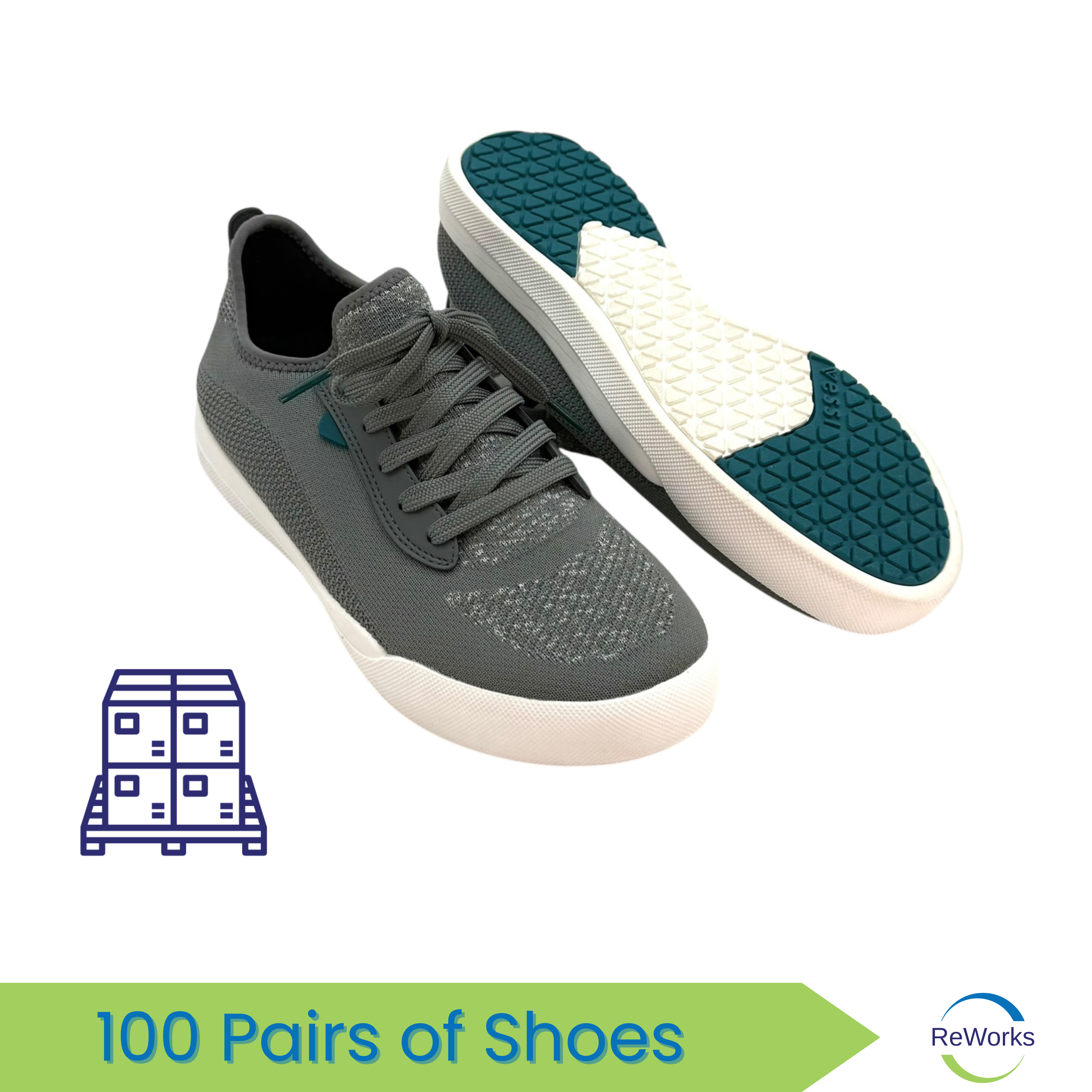 Vessi Casual Waterproof Shoes, Pallet of 100 Pairs -  ReWorks Collection